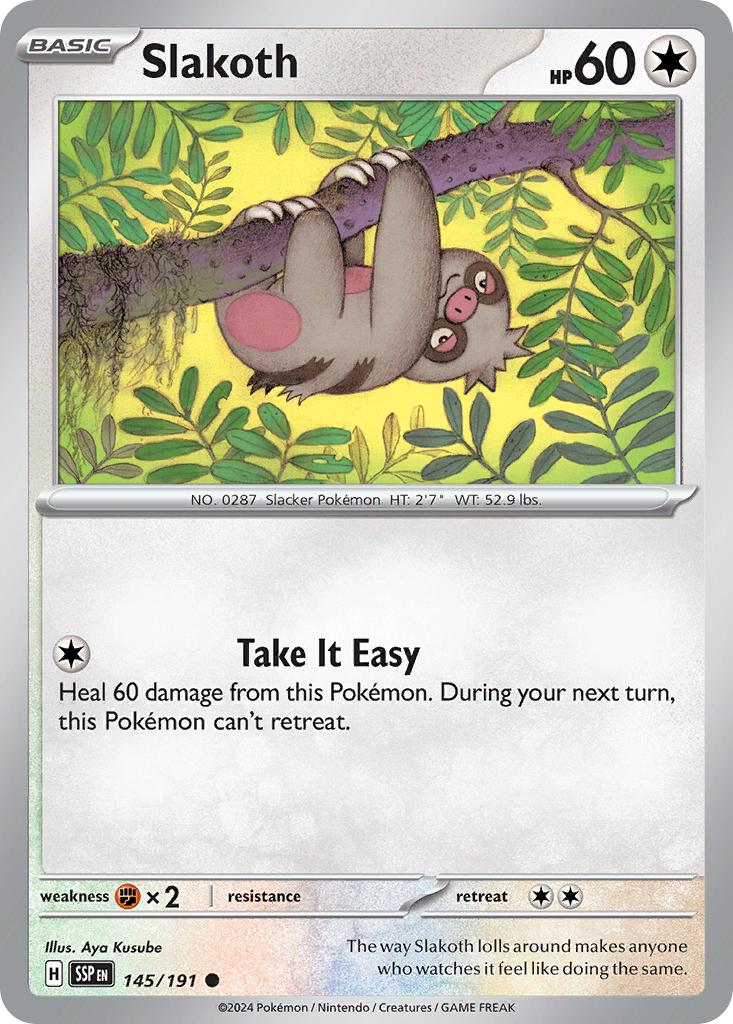 Slakoth - 145/191 - Reverse Holofoil Slakoth - 145/191 - Reverse Holofoil