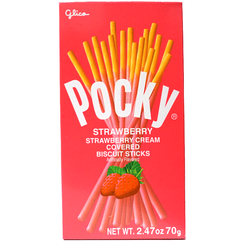 GLICO Pocky Strawberry Coated Biscuit Sticks 70g