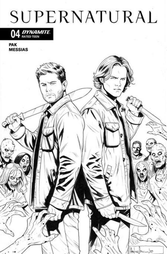 Supernatural #4 Cover F 1 in 10 Andrea Broccardo Line Art Variant