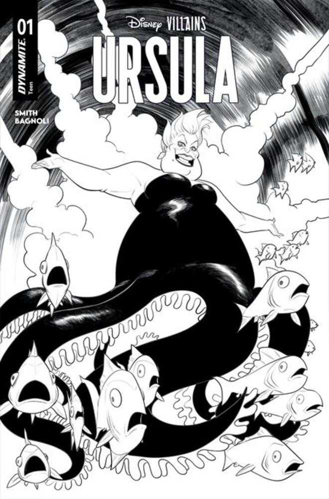 Disney Villains Ursula #1 Cover J 1 in 10 Robert Quinn Line Art Variant