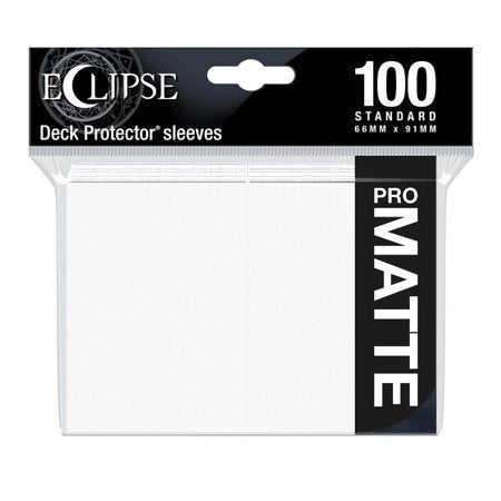 Deck Pro Eclipse Matte Sleeves Arctic White - 100 ct