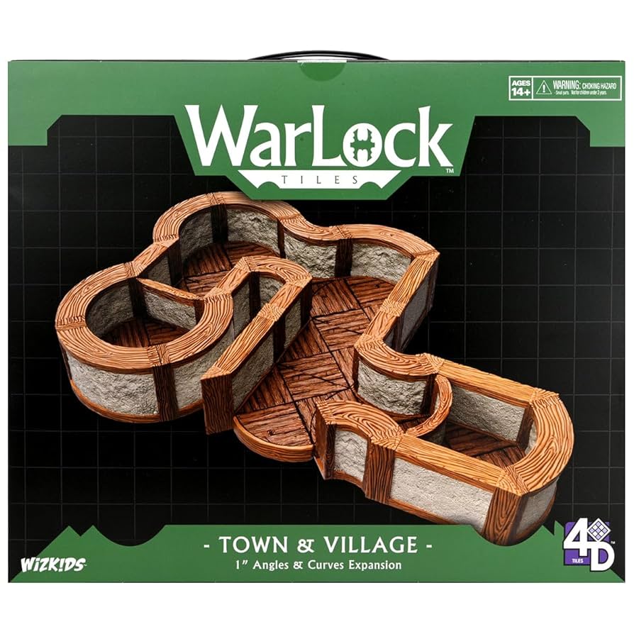 Warlock Tiles - Town & Village (1in Angles & Curves Expansion)