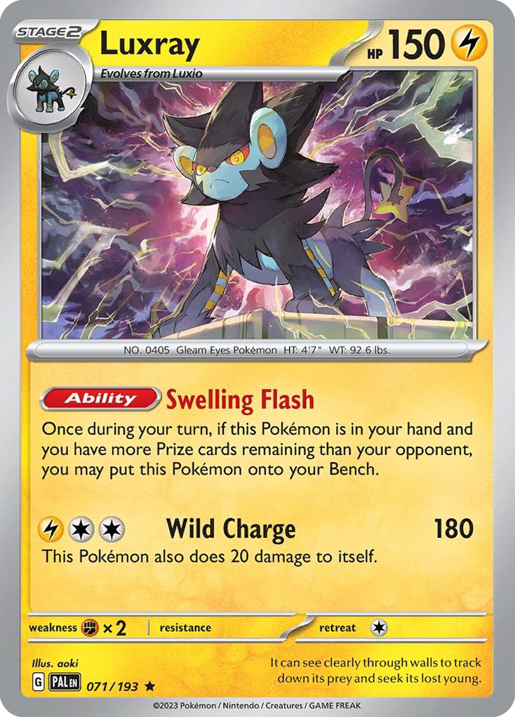 see through pokemon cards Luxray - 071/193