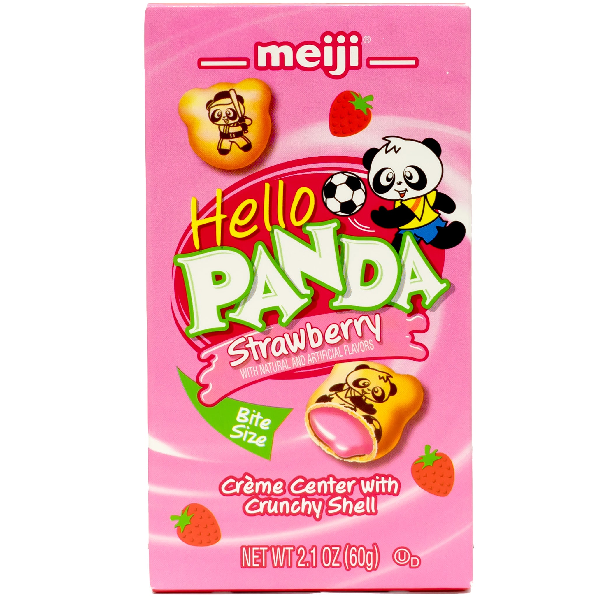 MEIJI Hello Panda Cookies Filled with Strawberry Cream 60g