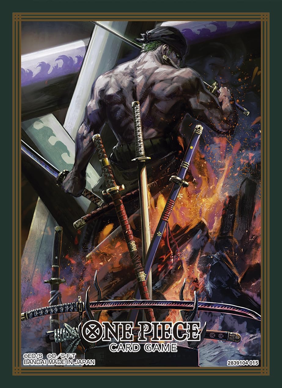 One Piece TCG Official Sleeves Set 14 Roronoa Zoro (70ct)