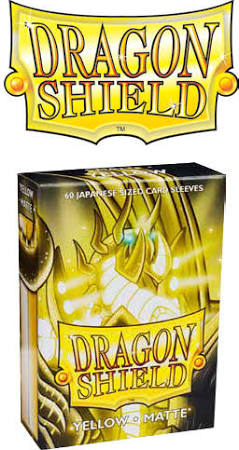 Dragon Shield Sleeves: Japanese Matte - Yellow 60CT