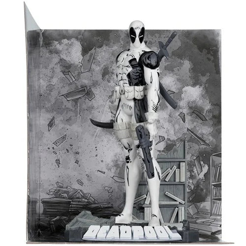 Marvel Deadpool The New Mutants #98 Line Art 1:10 Scale Posed Figure with Scene - Gold Label Exclusive