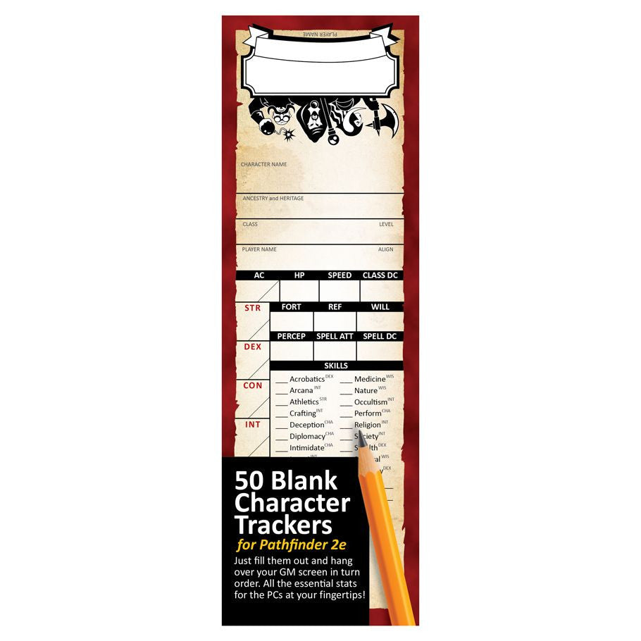 Pathtrackers: 2E Character Trackers
