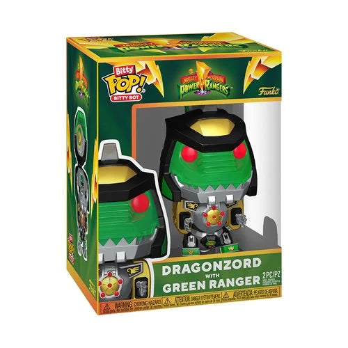 Pop TV Mighty Morphin Power Rangers Dragonzord with Green Ranger Bitty Pop! Figure