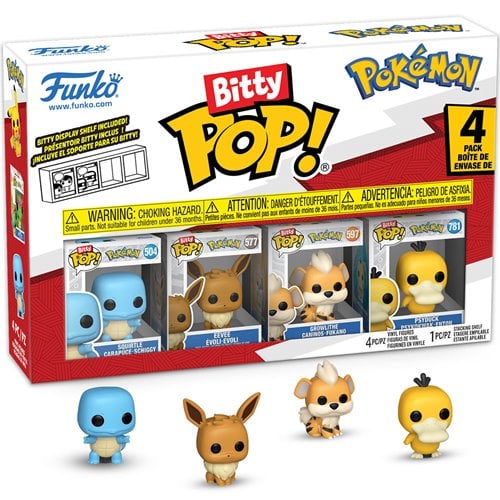 Bitty Pop Pokemon Squirtle 4pk