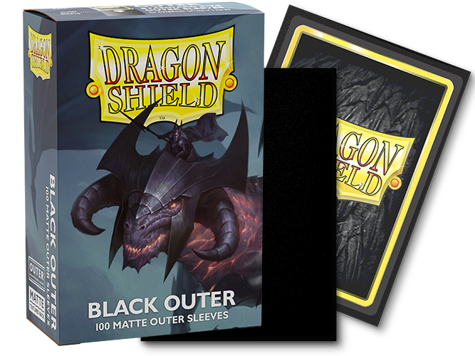 Dragon Shield Sleeves: Outer Sleeves Standard Matte - Black 100CT
