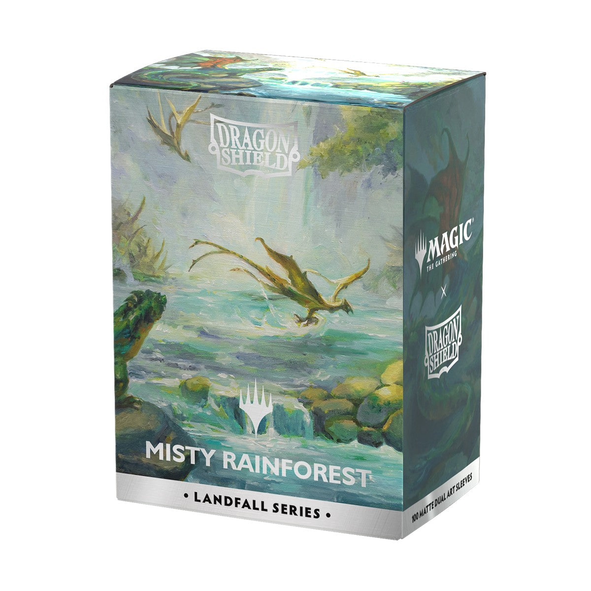 Dragon Shield Sleeves: Standard Dual Matte - Landfall Series Misty Rainforest 100CT