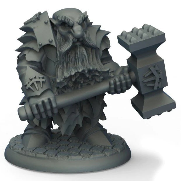 Reaper Bones Black: Dark Dwarf Pounder (44010)