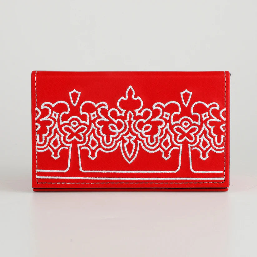 2B MINE Faux Leather Dicewinder Deck Box - 2bonbon Red