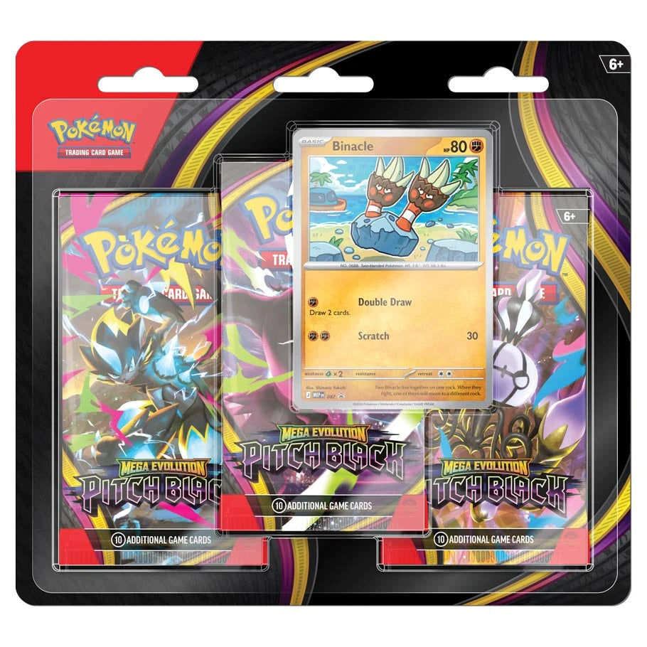 Pokémon TCG: Mega Evolution: Pitch Black: 3 Pack Blister