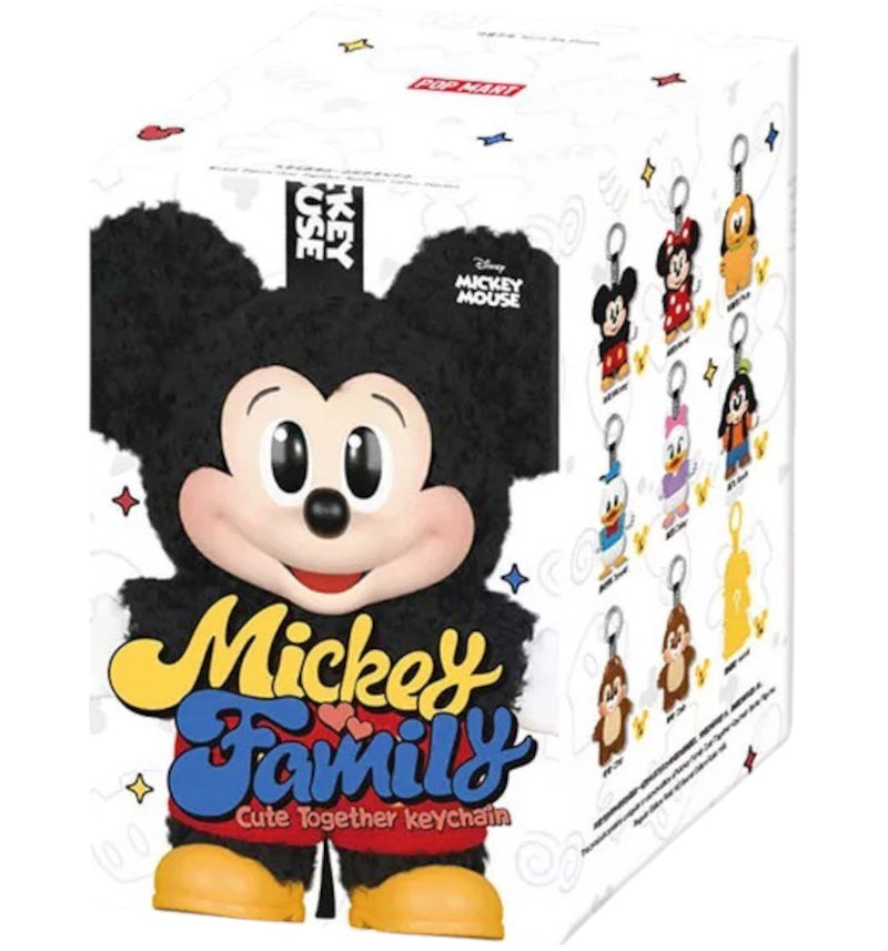 Pop Mart Mickey Family Cute Together Keychain Series Figures Blind Box