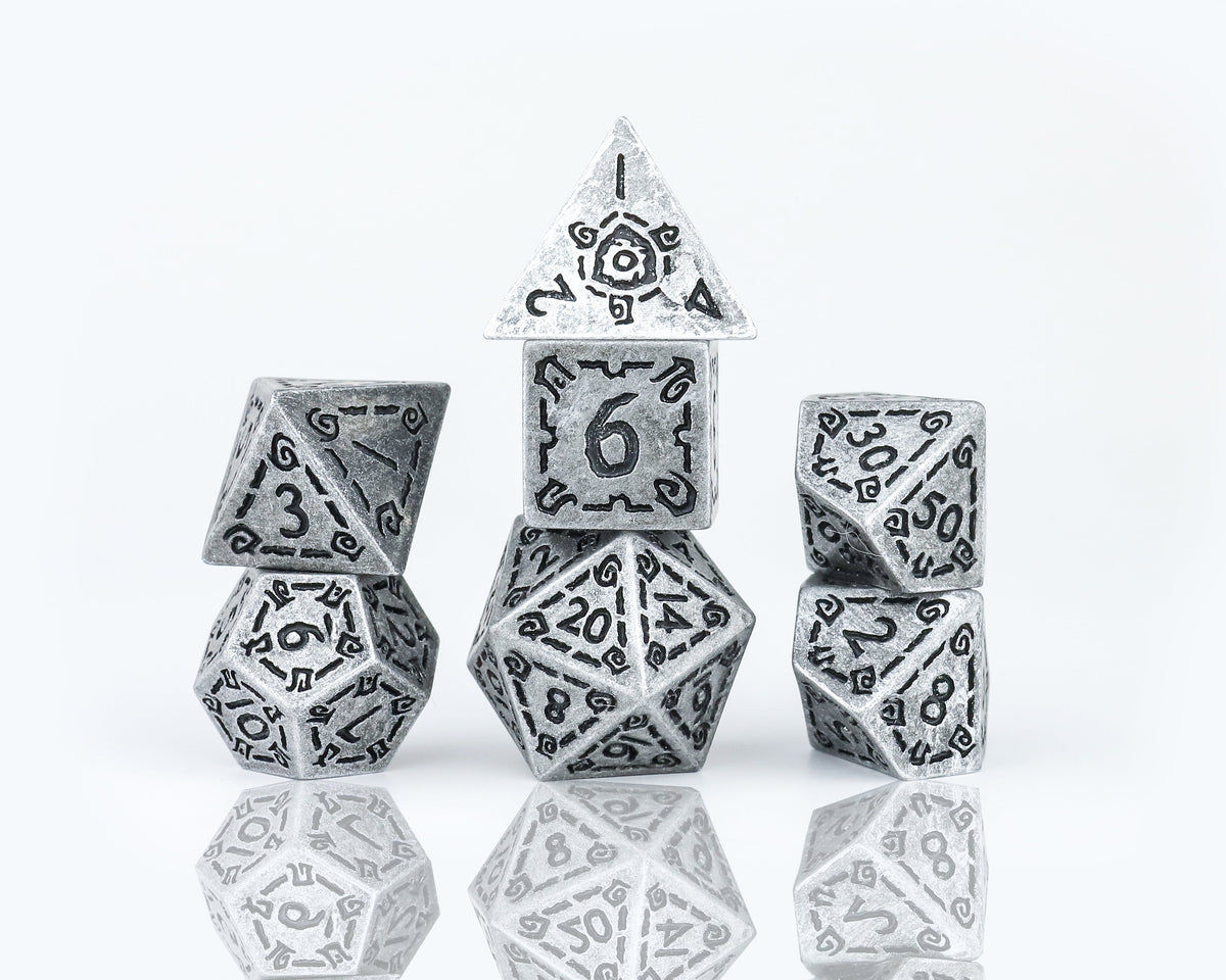 Sirius Dice Dice Set - Illusory Metal - Silver
