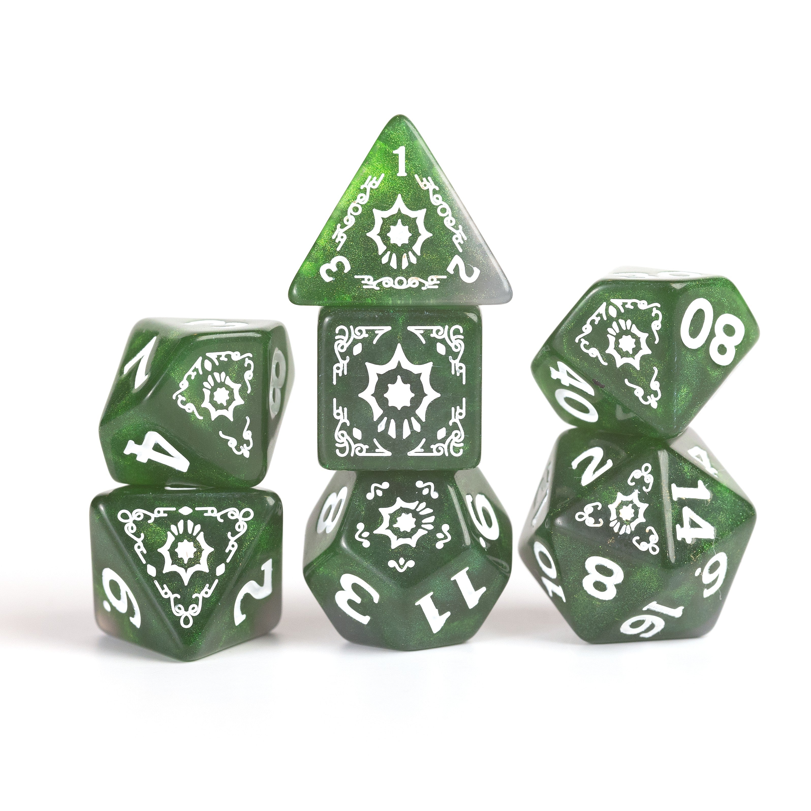 Sirius Dice: D&D Adventure Dice - Cleric: Green
