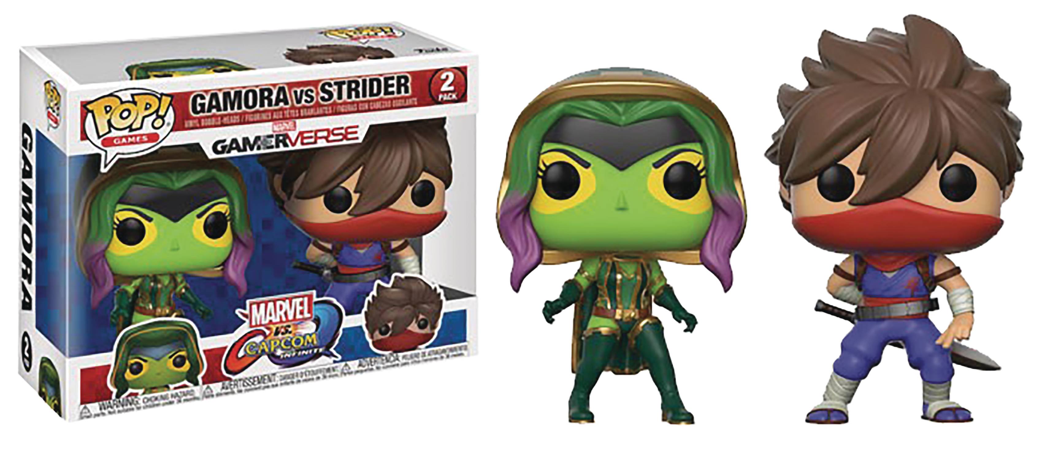 Pop Marvel Vs Capcom Gamora Vs Strider Vinyl Figure 2pk