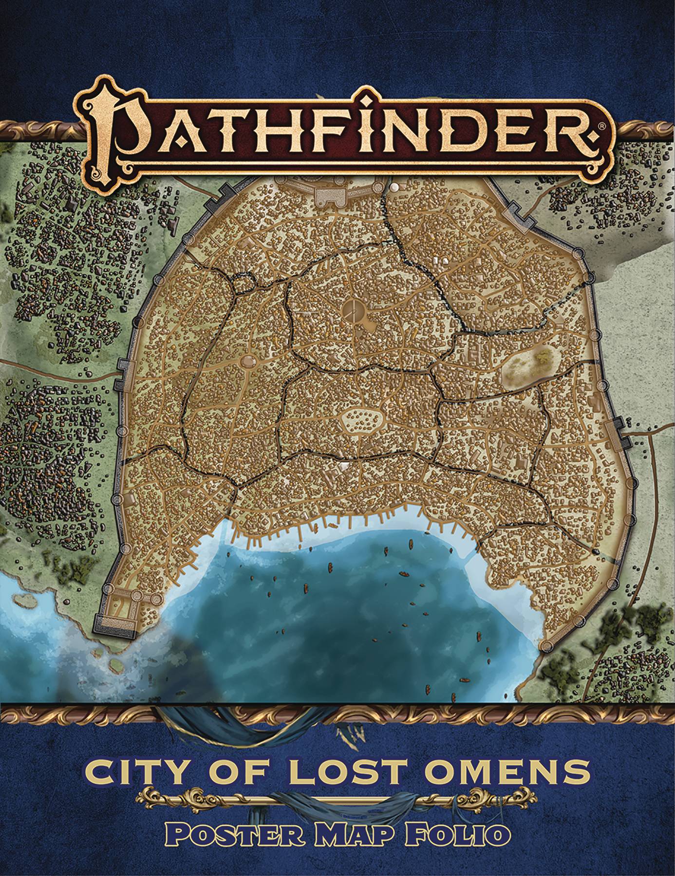 Pathfinder 2E City Lost Omens Poster Map Folio