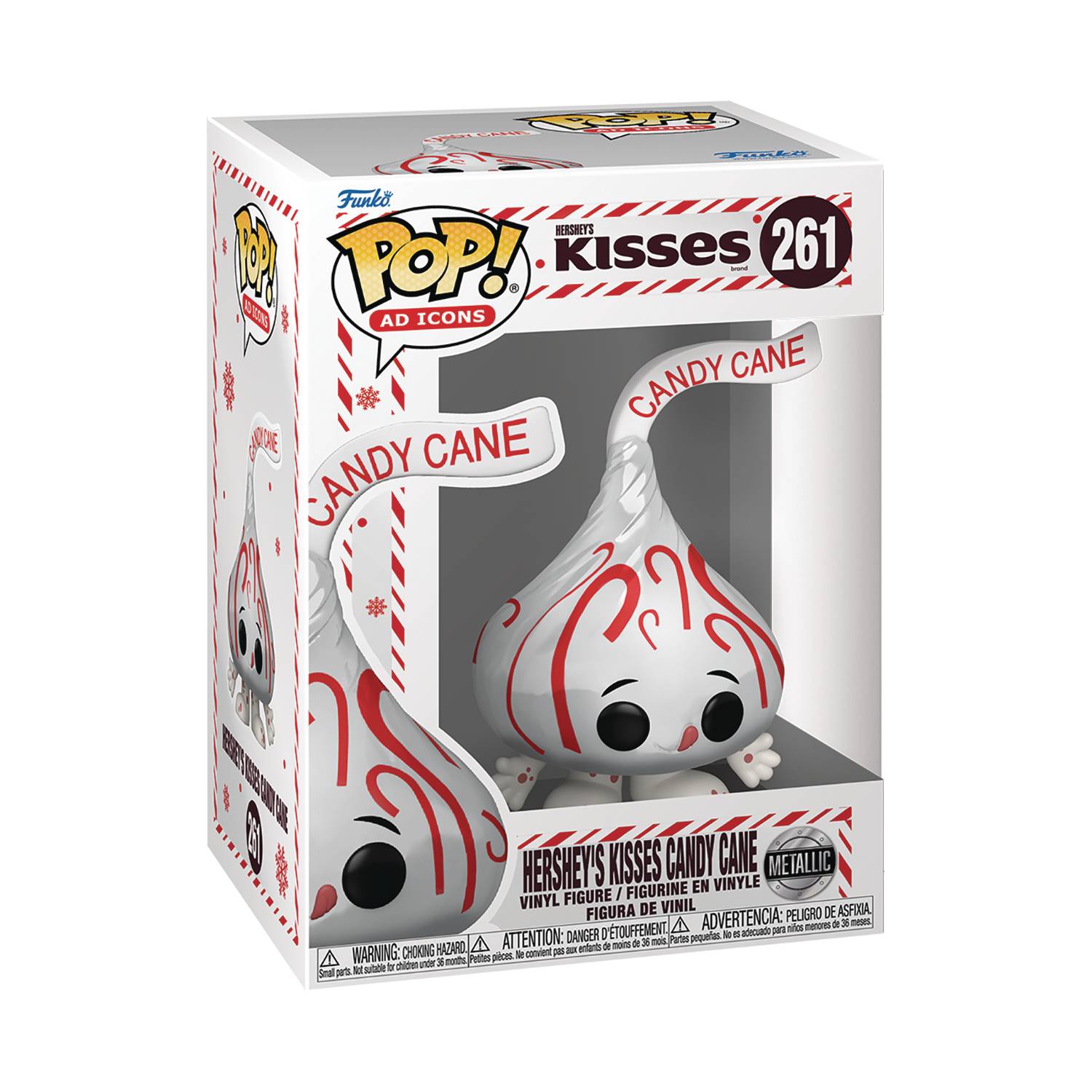 Pop Ad Icons Hersheys Candy Cane Kiss Metallic Figure