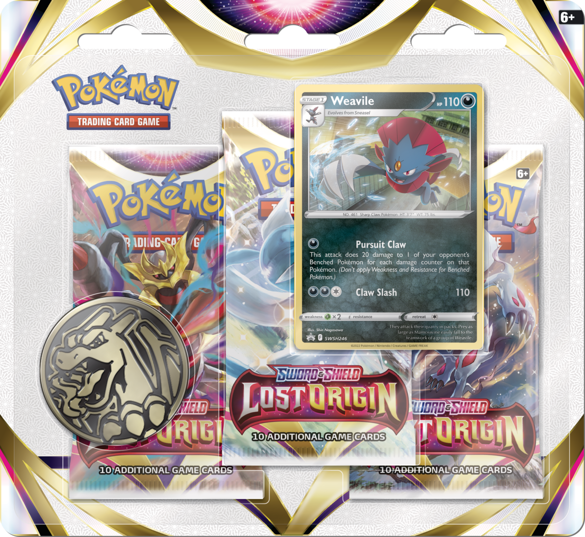 Sword & Shield - Lost Origin 3-Pack Blister - Weavile