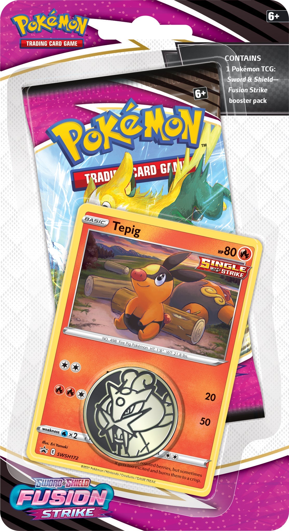 Sword & Shield - Fusion Strike Checklane Booster - Tepig