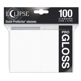 Deck Pro Eclipse Gloss Sleeves Arctic White - 100 ct