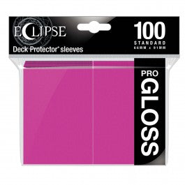 Deck Pro Eclipse Gloss Sleeves Hot Pink - 100 ct
