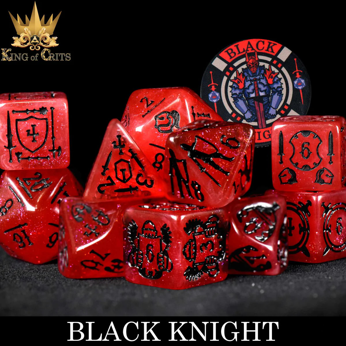 Black Knight 11pc Dice Set