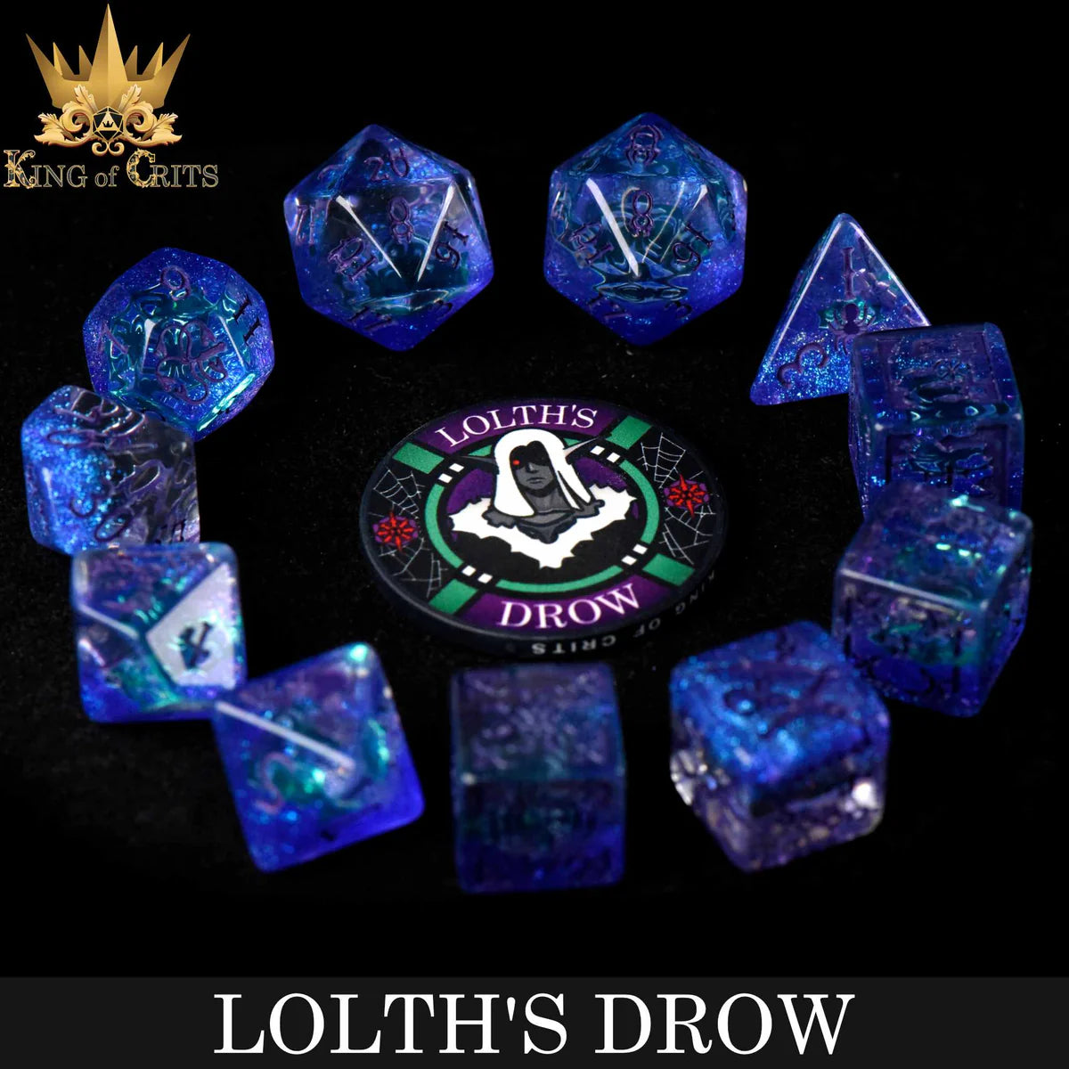 Lolth's Drow 11pc Dice Set