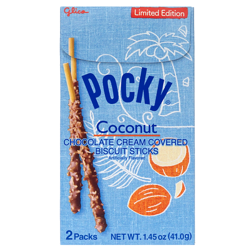 GLICO Pocky Chocolate Covered Biscuit Sticks Coconut Flavor 41g