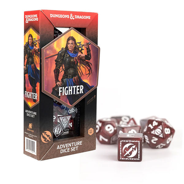 D&D Adventure Dice Set: Fighter- Red