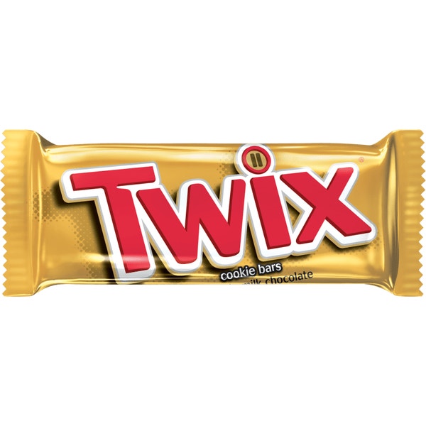Twix Caramel Cookie Chocolate Candy Bars, Full Size, 1.79 oz.