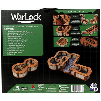 Warlock Tiles - Town & Village (1in Angles & Curves Expansion)