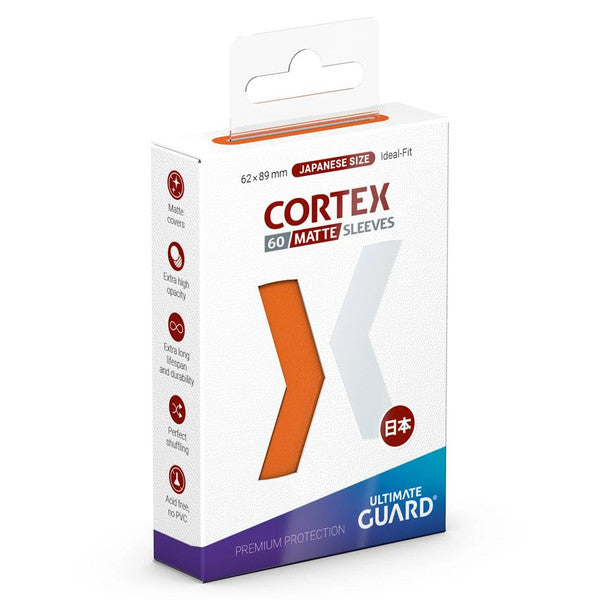 Ultimate Guard Cortex Sleeves Japanese Size Orange Matte 60 ct