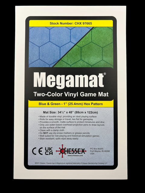 Megamat 1" Reversible Blue-Green Hexes