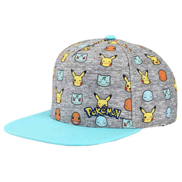 Pokemon Kanto Starter Youth Microfiber Curved Bill Snapback