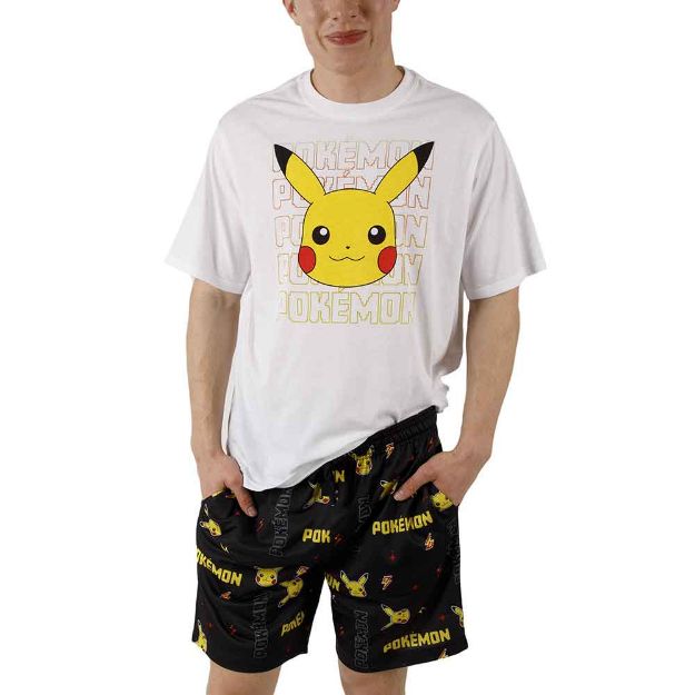 Pokemon Pikachu Pixels Tee & Short Sleep Set