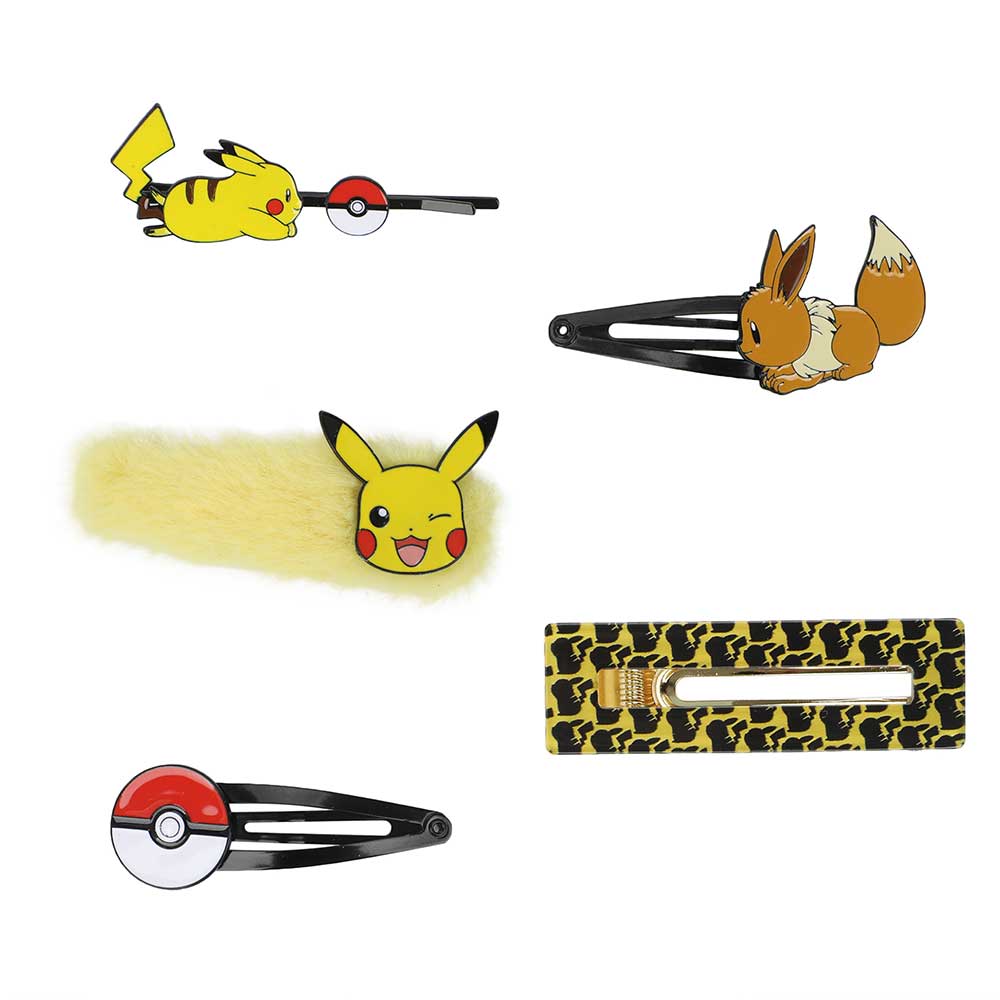 Pokemon Pikachu & Eevee 5 pc. Barrette Set