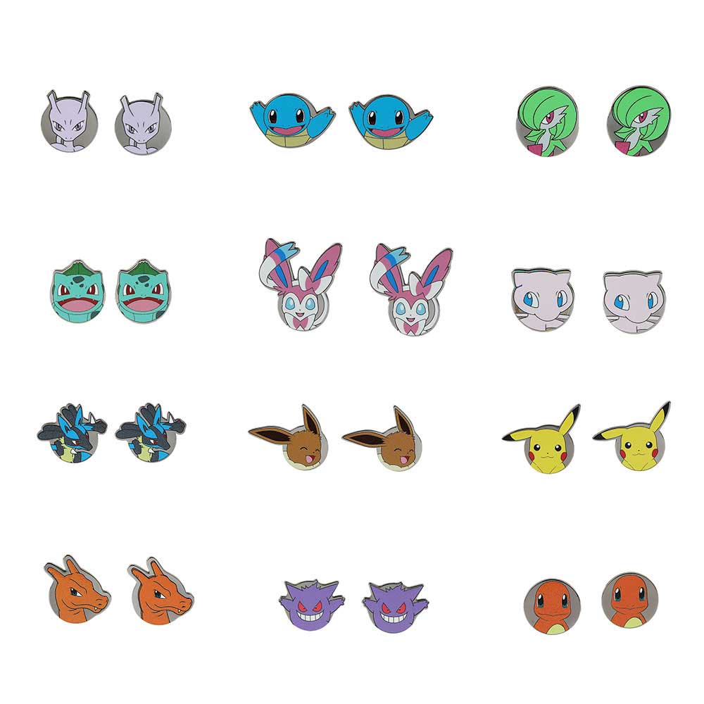Pokemon Characters 12 Pack Earring Set