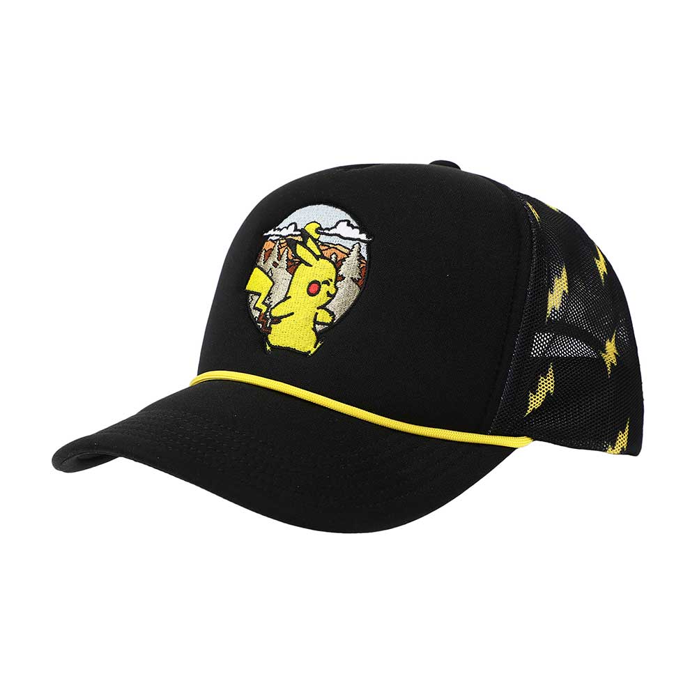 Pokemon Pikachu Printed Mesh Rope Trucker