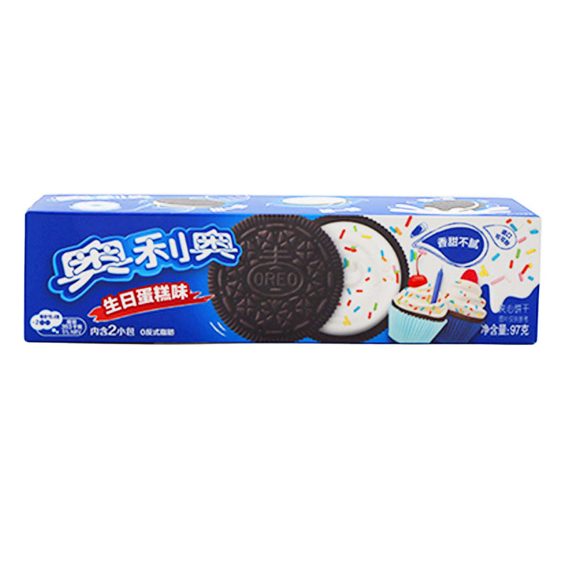 OREO Sandwich Cookies Birthday Cake Cream 97g