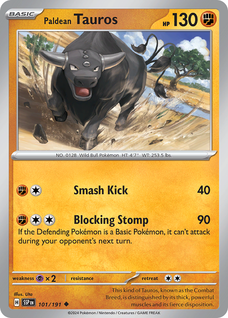 Paldean Tauros  - 101/191 - Reverse Holofoil