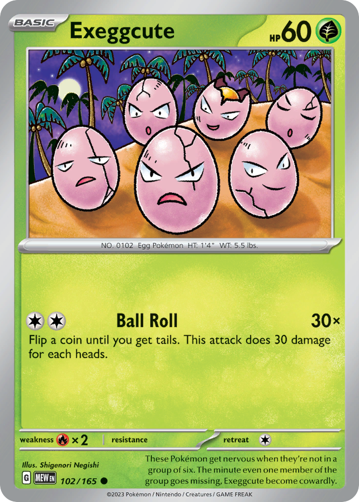 Exeggcute - 102/165 - Reverse Holofoil