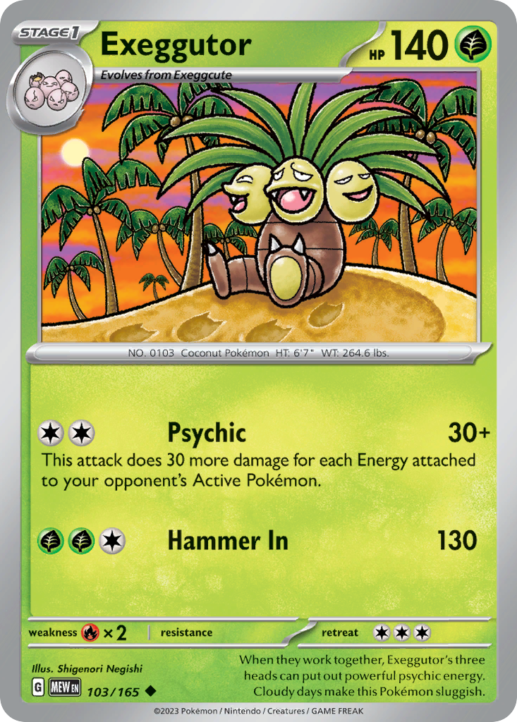 Exeggutor - 103/165 - Reverse Holofoil