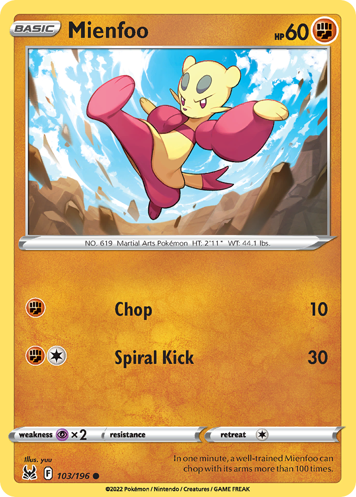 Mienfoo - 103/196 - Reverse Holofoil
