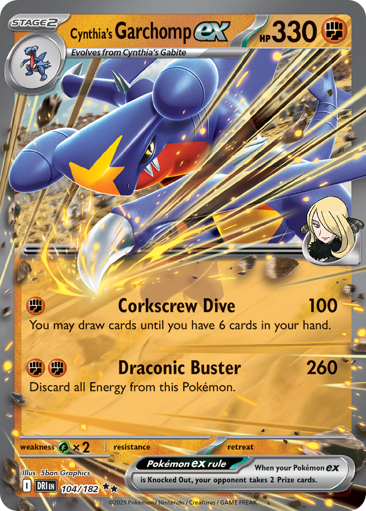 Cynthia's Garchomp ex  - 104/182