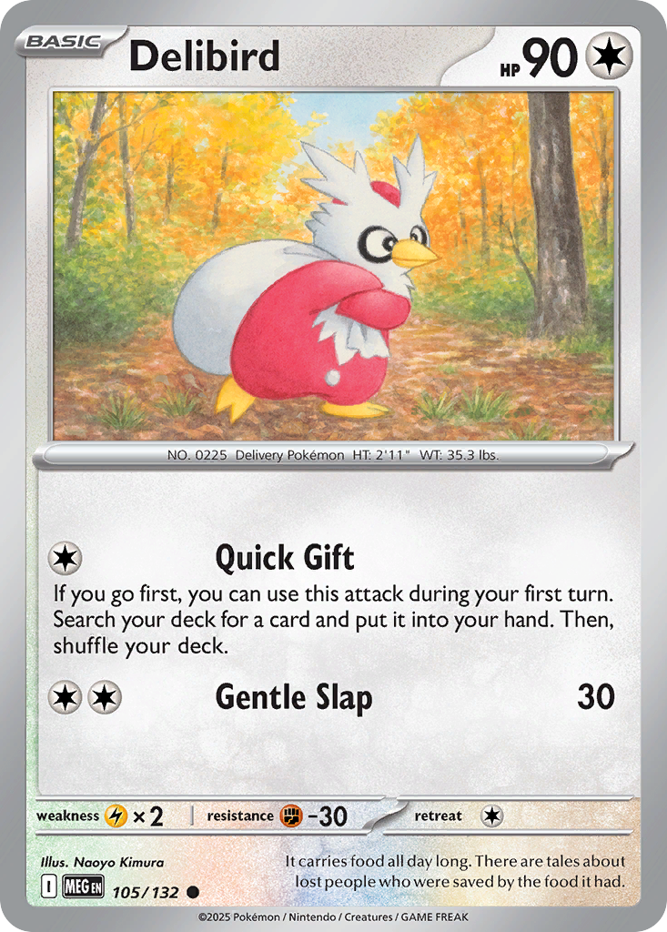Delibird  - 105/132 - Reverse Holofoil