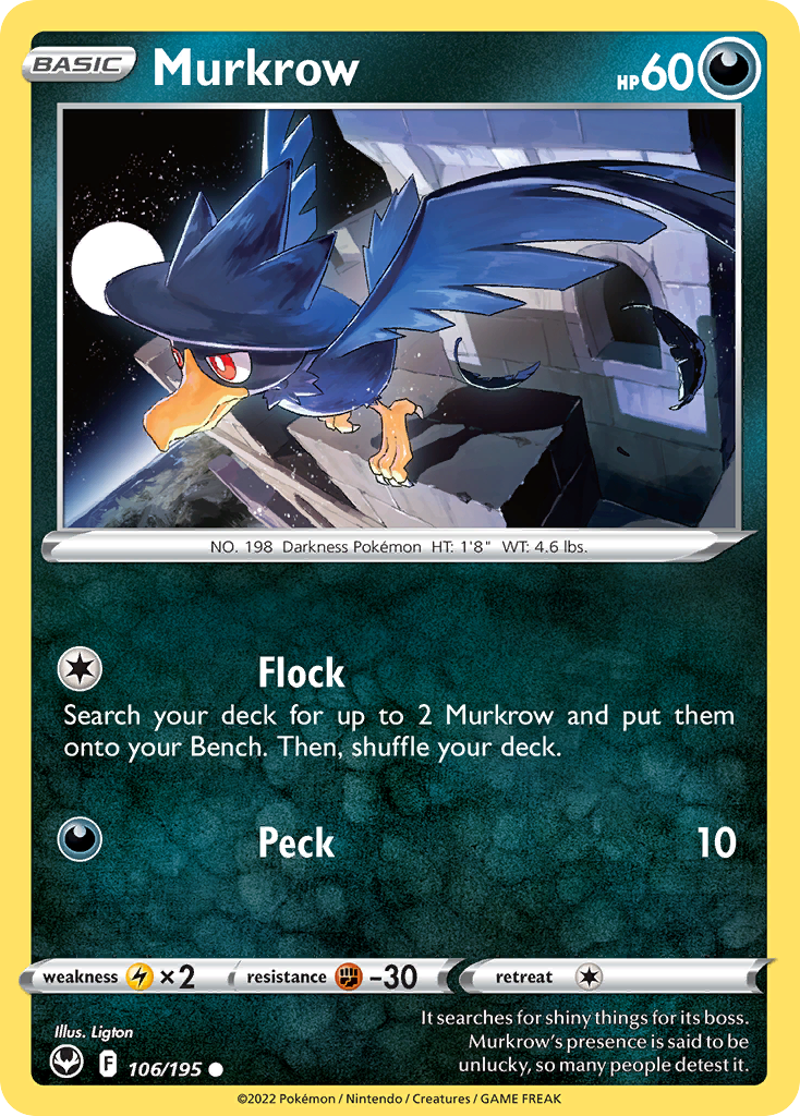 Murkrow - 106/195 - Reverse Holofoil